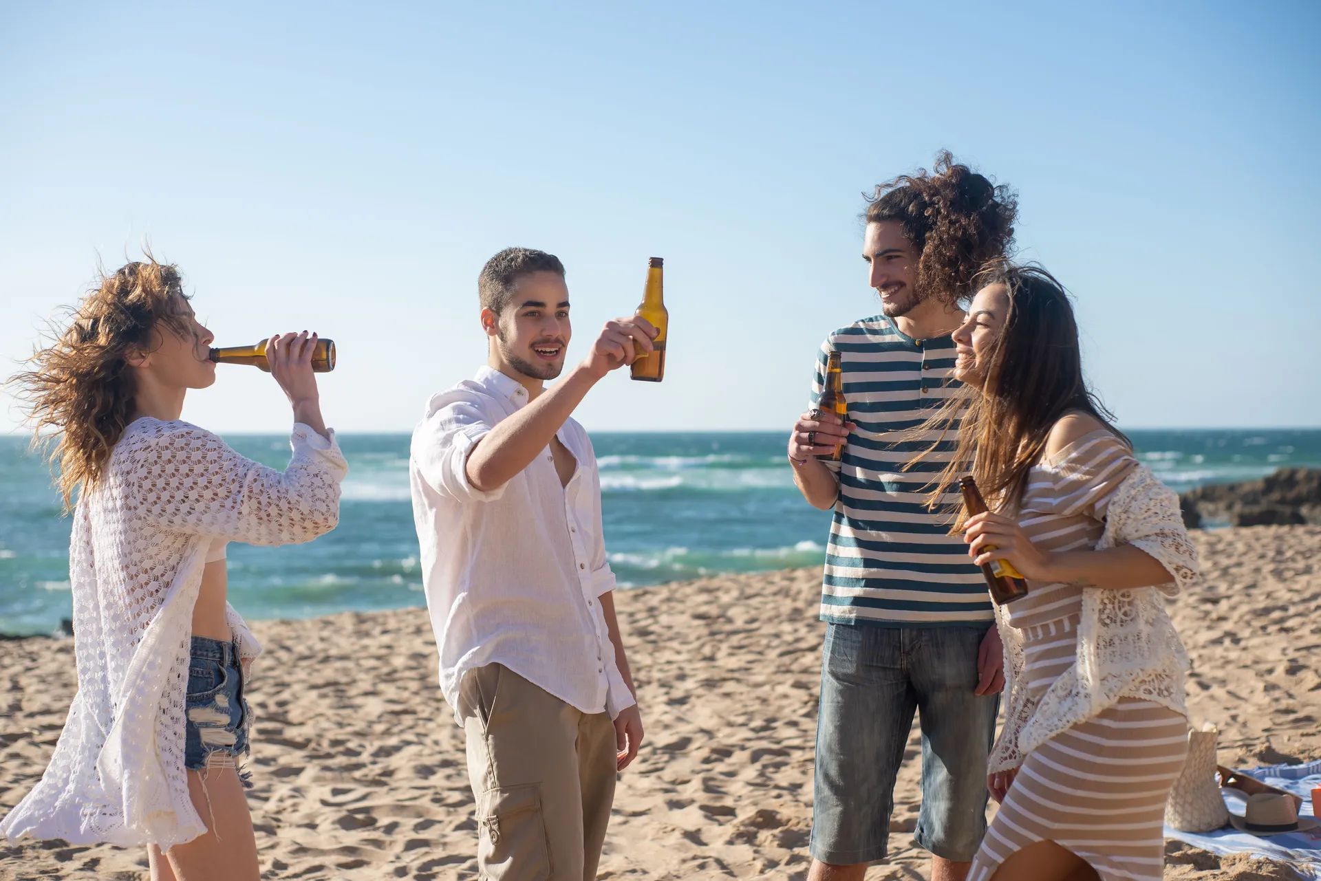 Français sur la plage en Australie